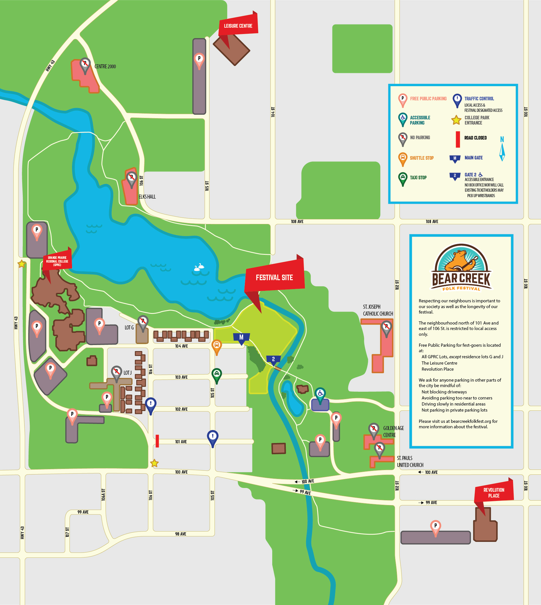bear creek park map Getting To The Fest Bear Creek Folk Festival bear creek park map